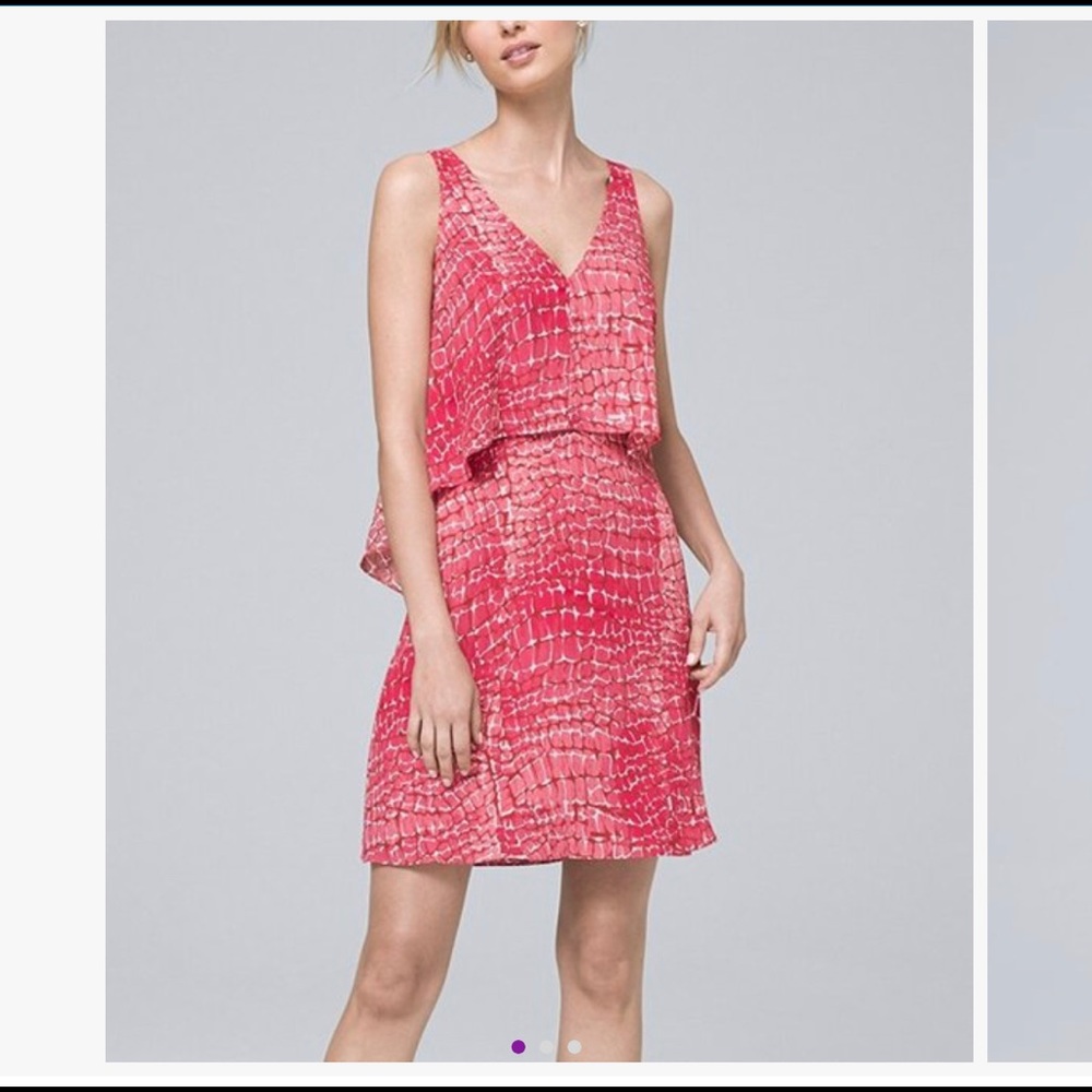 Coral Snake angle-tiered sleeveless shift dress